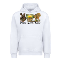 White peace love lions Urban Hoodie - LillyAllenDesigns