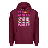 Burgundy its shake party with milkshake Premium Hoodie - AdoDesignShop