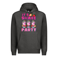 Charcoal Heather its shake party with milkshake Premium Hoodie - AdoDesignShop