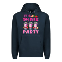 Navy its shake party with milkshake Premium Hoodie - AdoDesignShop