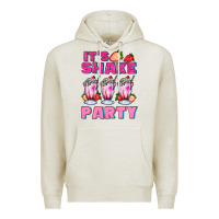 Oatmeal Heather its shake party with milkshake Premium Hoodie - AdoDesignShop