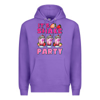 Purple its shake party with milkshake Premium Hoodie - AdoDesignShop