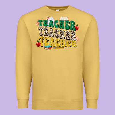 Teacher Teacher Teacher Premium Sweatshirt Designed By Zillion Design Studio