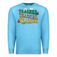 Ocean Blue teacher teacher teacher Premium Sweatshirt - Zillion Design Studio
