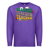 Purple teacher teacher teacher Premium Sweatshirt - Zillion Design Studio