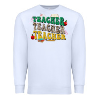 White teacher teacher teacher Premium Sweatshirt - Zillion Design Studio