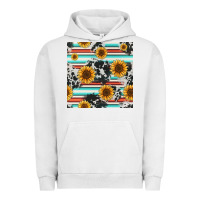 Pigment Lunar Rock serape cowhide sunflowers seamless pattern 12inch Urban Hoodie - Jasminsmagicworld