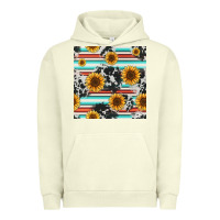 Pigment Pistachio serape cowhide sunflowers seamless pattern 12inch Urban Hoodie - Jasminsmagicworld