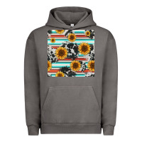 Pigment Tornado serape cowhide sunflowers seamless pattern 12inch Urban Hoodie - Jasminsmagicworld