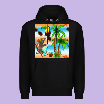 Tropical Animals Seamless Pattern Premium Hoodie Designed By Bundleandbundleshop