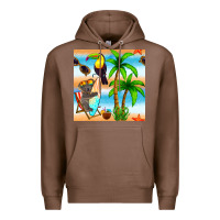 Chestnut tropical animals seamless pattern Premium Hoodie - BundleAndBundleShop