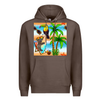 Coffee tropical animals seamless pattern Premium Hoodie - BundleAndBundleShop