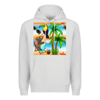 Dove Grey tropical animals seamless pattern Premium Hoodie - BundleAndBundleShop