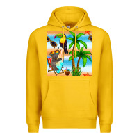Lemon tropical animals seamless pattern Premium Hoodie - BundleAndBundleShop