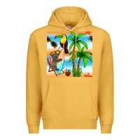 Mustard tropical animals seamless pattern Premium Hoodie - BundleAndBundleShop