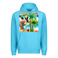 Ocean Blue tropical animals seamless pattern Premium Hoodie - BundleAndBundleShop