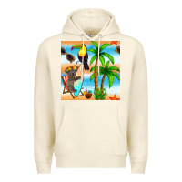 Sandshell tropical animals seamless pattern Premium Hoodie - BundleAndBundleShop