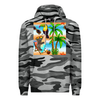 Slate Camo tropical animals seamless pattern Premium Hoodie - BundleAndBundleShop