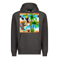Smoke tropical animals seamless pattern Premium Hoodie - BundleAndBundleShop