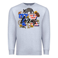 Heather Grey texas tx Premium Sweatshirt - Zillion Design Studio