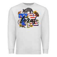 Oatmeal Heather texas tx Premium Sweatshirt - Zillion Design Studio