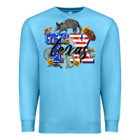 Ocean Blue texas tx Premium Sweatshirt - Zillion Design Studio