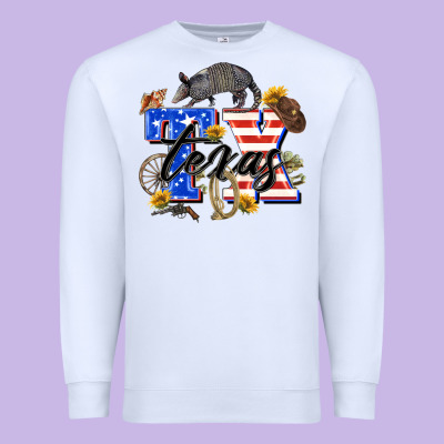 Texas Tx Premium Sweatshirt Designed By Zillion Design Studio