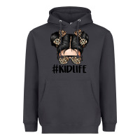 Smoke kid life leopard messy bun Heavyweight Hoodie - texasbilliewilder