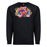 Black tie dye mom Premium Sweatshirt - Zillion Design Studio