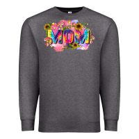 Charcoal Heather tie dye mom Premium Sweatshirt - Zillion Design Studio
