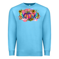 Ocean Blue tie dye mom Premium Sweatshirt - Zillion Design Studio