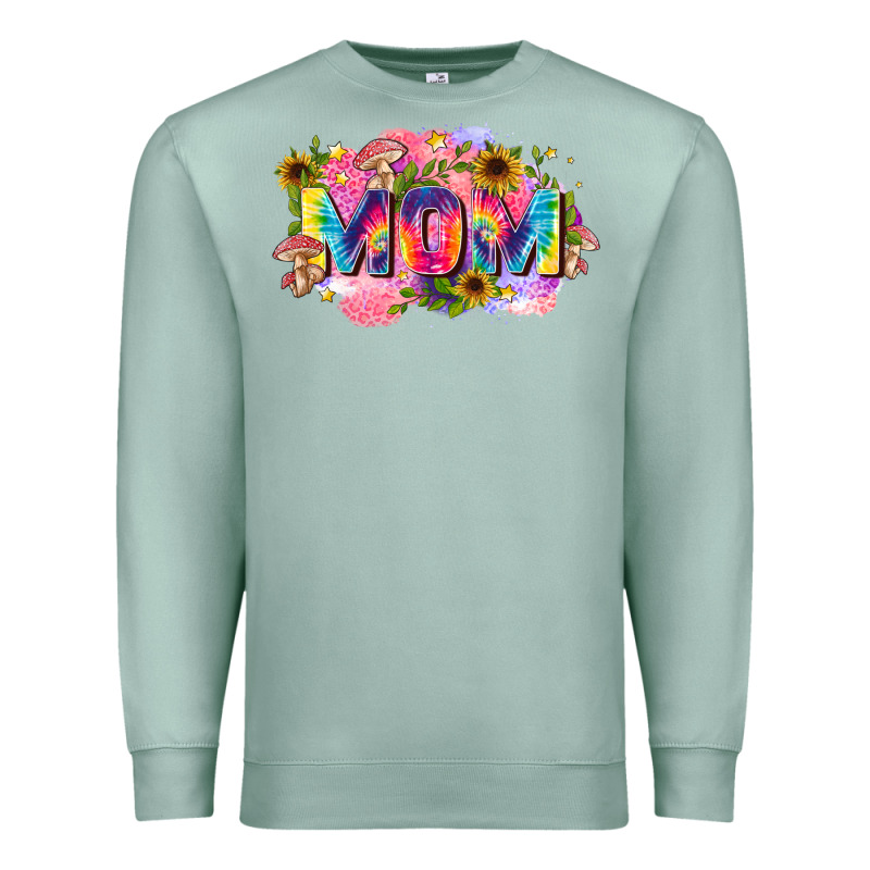 Tie Dye Mom Premium Sweatshirt by Zillion Design Studio | Teevron