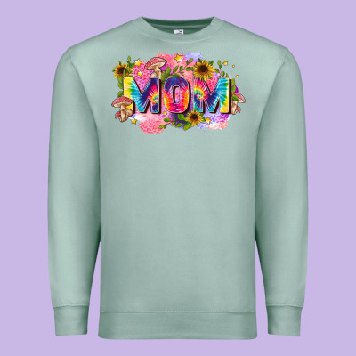 Tie Dye Mom Premium Sweatshirt Designed By Zillion Design Studio