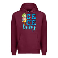 Burgundy ice ice baby with popsicle Premium Hoodie - AdoDesignShop