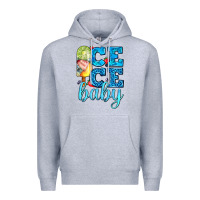 Heather Grey ice ice baby with popsicle Premium Hoodie - AdoDesignShop