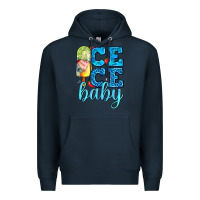 Navy ice ice baby with popsicle Premium Hoodie - AdoDesignShop