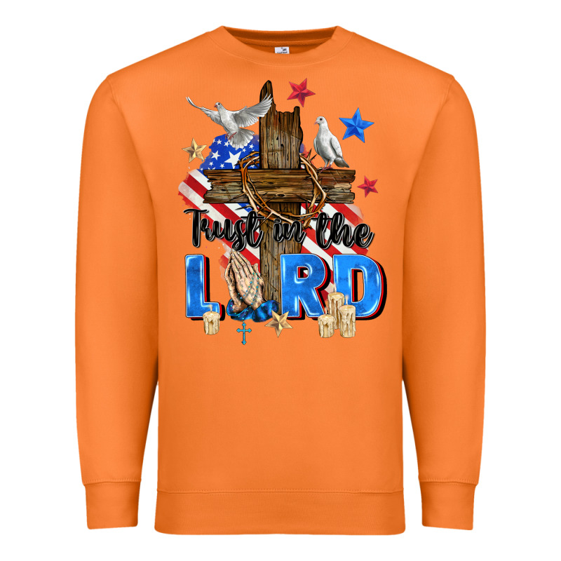 Trust In The Lord Premium Sweatshirt by Zillion Design Studio | Teevron