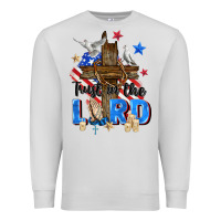 Dove Grey trust in the lord Premium Sweatshirt - Zillion Design Studio