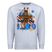 Heather Grey trust in the lord Premium Sweatshirt - Zillion Design Studio