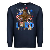 Navy trust in the lord Premium Sweatshirt - Zillion Design Studio