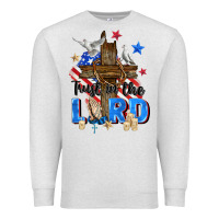 Oatmeal Heather trust in the lord Premium Sweatshirt - Zillion Design Studio