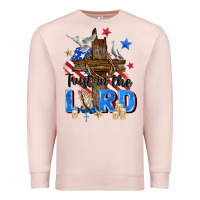 Pale Pink trust in the lord Premium Sweatshirt - Zillion Design Studio
