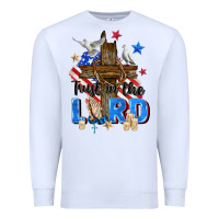 White trust in the lord Premium Sweatshirt - Zillion Design Studio