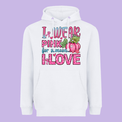I Wear Pink For Someone I Love Heavyweight Hoodie Designed By Zillion Design Studio
