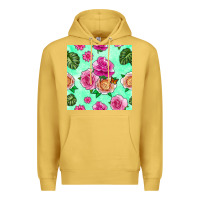 Antique Gold floral background Premium Hoodie - BundleAndBundleShop