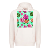 Pale Pink floral background Premium Hoodie - BundleAndBundleShop