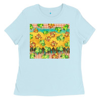 Baby Blue fall leaf tumbler Ladies Tee - BarkalooDesign