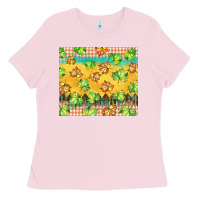 Bubblegum Pink fall leaf tumbler Ladies Tee - BarkalooDesign