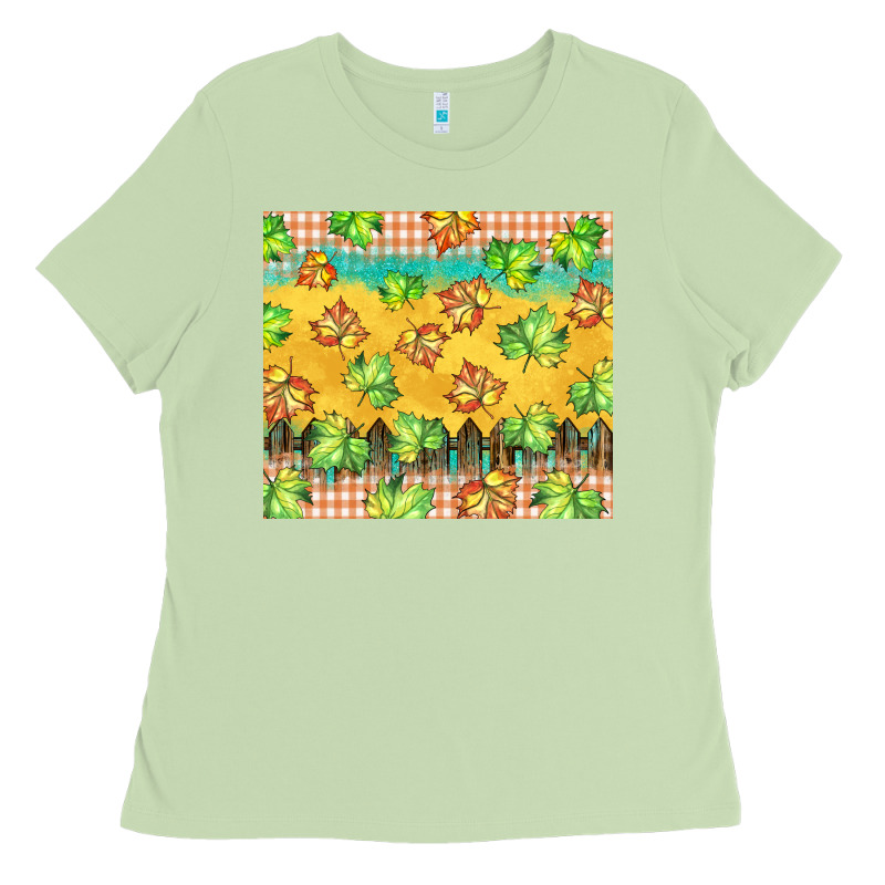 Fall Leaf Tumbler Ladies Tee by BarkalooDesign | Teevron