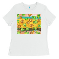 White fall leaf tumbler Ladies Tee - BarkalooDesign